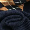 Gilet senza maniche con scollo a V Maglioni Maglione classico di design scozzese Maglione lavorato a maglia alla moda T-shirt con fascino per personalità stile scolastico