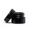 Siyah Cam Kavanoz 5ml Paketleme Şişeleri Klasik Vida Kapağı Boş Dab Kavanozlar Konsantresi Konteyner Özel Logosu