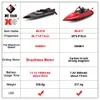 ElectricRC Boats WLtoys WL916 RC Boat 55KMH Brushless 2.4G Radio Electric High Speed Super Racing Boat Model Water Speedboat Kids Gifts RC Toys 230417