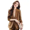 Women's Suits 1pcs Women's Spring Autumn Casual Professional Suit Jacket Office Lady Daily Formal Coat Girl Birthday Gift