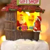 Christmas Decorations Houses LED Light Ornaments Kid Gifts Xmas Micro Landscape Home Resin House Small 231117