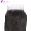 Piezas para el cabello Aisha Queen 4 4 Cierre de encaje Parte gratis Cierres de color marrón medio suizo Non Remy Brasil 230417