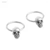 Studörhängen Javrick Punk Retro Ear Piercing Studs Titanium Steel Ghost Personality Jewelry Gift