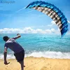 Kite Accessories High Quality 2.5m Dual Line 4 Colors Parafoil Parachute Sports Beach Kite Easy to Fly Factory OutletL231118