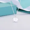 Designer Single Pfirsich Herz Halskette Frau Edelstahl blau rosa grün Anhänger Luxus Schmuck Valentinstag Weihnachtsgeschenk Großhandel Y23021