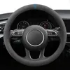 Steering Wheel Covers Suede Leather Car Cover Anti-Slip For Accent Azera Solaris Tucson Elantra Verna Sonata Santa Fe 38CM