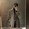 Misto lana da uomo Inverno Uomo Spessore di lana Cappotti di polvere Stile coreano Streetwear Maschile Sciolto Tinta unita Caldo Trench da uomo di alta qualità Frangivento 231117