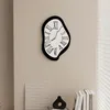 Wall Clocks Ins Wind Roman Numerals Decorated Clock For Living Room Offers With Melting Stickers Watch