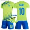 Collectionnable Hommes Femmes Enfants Survetent Football Jerseys Ensembles de football pour enfants Uniformes Chemise Shorts Costume d'entraînement Kit de sport pour jeunes Vêtements Q231118