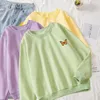 Sweat à capuche femme feuille morte papillon printemps 2023 Harajuku Vintage pour filles rue Hip Hop sweat femmes lâche Style Pastel à capuche