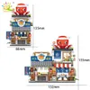 Blöcke HUIQIBAO City Mini Chinese Street View Lebensmittelgeschäft Fleischerei Bausteine Japanisches Essen Eisdiele Figuren Ziegel Spielzeug Kind