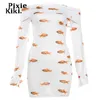 Tricots pour femmes Tees PixieKiki Y2k Mignon Imprimé Blanc Voir à Travers Robe Décontractée Épaules Dénudées Manches Longues Moulante Mini Robes pour Femmes Automne 2023 P71BD18 231117