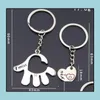 Party Favor Alloy Couple Keychain Pendant Keyring Sweetheart Gift For Valentines Day Anniversary Birthday Favors Friendship Dh1Al