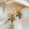 Stud Earrings Sweet Crystal Flower For Women 2023 Tiny Korean Earring Gilrs Earing Fashion Piercing Jewerly GiftStud