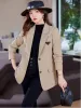 Women's Suits & Blazers Designer Top Brand Clothing Dinner Dress Professional Suit Blazer Fashion Premium Plus Size Coat Jacket Free Belt OEKW