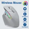 Möss Multi Device Wireless Mouse Bluetooth 5 0 3 0 2 4G Portable Optical Ergonomic Right High Hand Computer 231117