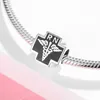 925 Sterling Silver Cappello da infermiera Cuore Cervello Polmoni Costole Pendenti Perline Fascino adatto Argento 925 Bracciale originale Fine Jewelry Making Fine JewelryCharms