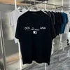 Italië D G merk Tees milaan designer mode heren vrouw Luxe Zwart wit 100% Katoen onberispelijke correcte letter Print Grafische T-shirts Polo's tops shirt Korte mouw tees