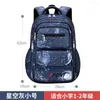 Backpack Pupil Waterproof Boys Girls Starry Sky Book Bag Nylon Zipper Packsack Students Knapsack Kids Protection Spine Schoolbag