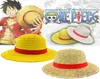 Livraison directe une pièce MonkeyLuffy chapeau de paille japonais Anime Cosplay chapeau de plage casquette Halloween8065132