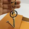 سلاسل مفاتيح الرسالة الذهب عالية الجودة ، فاخر Desginers Keyrings Lovers Bag Associory حامل مفتاح للرجال والنساء هدية