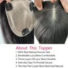 Lace Straight Hair Toppers For Women Skin Silk Base Human Topper With 3 Clips Hairpins Pieces 6 20Inch 231113