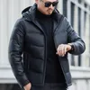 Men's Down Parkas YXL6628 Winter Genuine Leather Coat Sheepskin Casual Hooded Removable Warm Thickened 231117