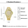 Principal de pulso Luxury Gold Watch for Men Iced Out