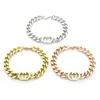 Braccialetti con ciondoli a catena spessa in oro da uomo di design con logo G Bracciale da donna Cinturino in argento Timbro corretto Regalo di gioielli di moda stampato