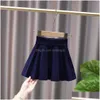 Skirts Kids Girls Knitted Autumn Winter Pleated Children Princess School Teenage Cotton 230425 Drop Delivery Apparel Womens Clothing Dh69P