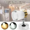 All Terrain Wheels 12V LED Frosted Reading Lamp Living Room Foyer Wall For Bedside RV Motorhome Bedroom Eye Protection Adjustable