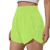 NWT 2021 Women Running Shorts Zipper Pockeks Sports Shorts Gym Short Exercise Workout Training Shorts Free Shipping YogaYoga Shorts Sportswear Accessories