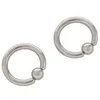 Dingle örhängen 1 par rostfritt stål fånge pärlörringar bågar bcr studs piercing smycken färg 6g (4mm) x16mm