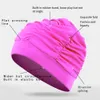 caps Women's Long Hair Sports Pool Waterproof Soft Pull Elastic Swimming Hat P230531