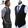 Men's Vests Wedding Dress High-quality Goods Cotton Men's Fashion Design Suit Vest / Grey Black High-end Men's Business Casual Suit Vest 231118