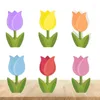 Fiori decorativi Tulipano Decor Tavolo Festa della mamma Vassoio a più livelli Ornamenti da pranzo Dipinti artificiali per decorazioni in classe