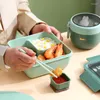 Dinnerware Sets Microwave Oven Lunch Box Portable Separate Type Container Healthy Bento Boxes Lunchbox With Cutlery For Kid