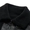 Mäns jackor Autumn Winter Men's Suede Boutique Imitation Leather Top Stor storlek PU Rockar Jacka plus Velvet Lapel Tjock varmt mode 231118