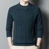 Men's Sweaters Men O-neck Thicken Cashmere Pullovers 2023 Autumn Winter Man Pure Wool Warm Sweater Jumpers