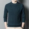 Suéteres para hombres Hombres O-cuello Espesar Cashmere Jerseys 2023 Otoño Invierno Hombre Pure Wool Warm Sweater Jumpers