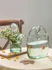 Vases Transparent Handbag Bag glass vase fish tank living room flower basket light luxury Nordic decorative tabletop ornaments Y23