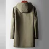 Designer Männer Trench Coats Herren Graben Herbst/Winter mittlerer Länge mit Kapuze -Junior -Licht Luxusgeschäft Casual No Iron Graben Trendy Mantel 1s