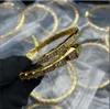 Tennis High quality luxury jewelry, fashionable jewelry, European and American jewelry, golden bamboo bracelet