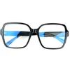 Designad matchande kändisar kvinnor Stora fyrkantiga enkla glasögon Plankbåge 56-17-140 för anti-blue ray receptbelagda närsynthet glasögon komplett fodral