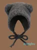 BeanieSkull Caps Lambhair Inverno Harajuku Gorros De Malha Chapéu Mulheres Lace Up Quente Grosso Hip Hop Skullcap Shor