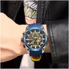 Наручные часы Мужские военные спортивные часы Мужские водонепроницаемые модные синие наручные часы с ремешком Sile Мужские роскошные лучшие бренды Luminous Dro Dhgarden Otwsa