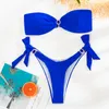 Costumi da bagno da donna Paillettes Bikini sexy Costume da bagno push-up Set da donna 2023 Costume da bagno brasiliano Bandeau Beach Wear