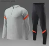 Verzamelbare 2021 Voetbalshirts Sets Lange Seve Survetent Voetbaltenues Heren Kind Hardloopjassen Sporttraining Trainingspak Uniformen Pak Q231118