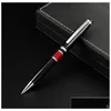 Ballpoint Pens Wholesale Limited Edition Santosdumont Pen High Quality Sier Black Metal Ball Writing Smooth Office School Supplies D Dhvpd