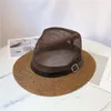 Basker 10st/parti grossist säljer klassisk brittisk sommardropp ihålig bälte papper fedoras cap män kvinnor panama jazz hatt